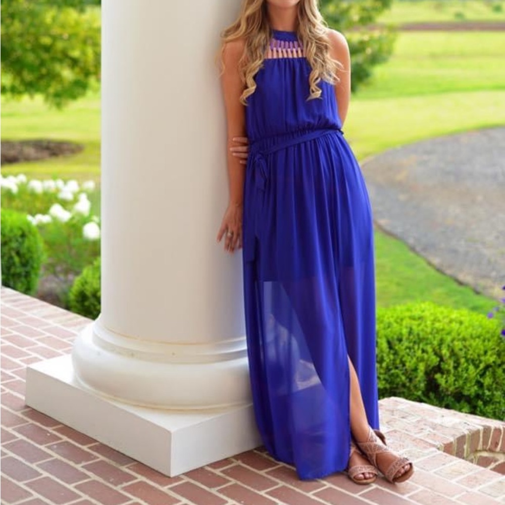 Purple maxi dress